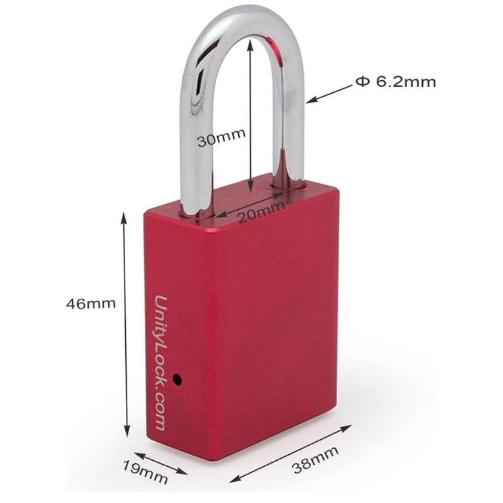 NEW UNITY LOCKS LOVE LOCK RED CAN BE ENGRAVED